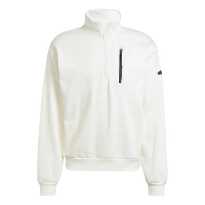 Front - Adidas Mens City Escape Quarter Zip Tailored Sweatshirt