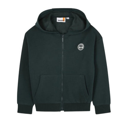Front - Timberland Boys Fleece Outdoor Full Zip Hoodie