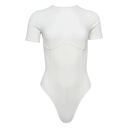 Front - Good American Womens/Ladies Crew Neck Snug Fit Bodysuit
