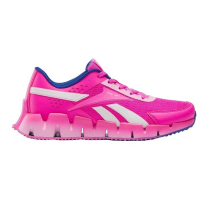 Front - Reebok Girls Zig Dynamica 5 Barbie Mesh Trainers