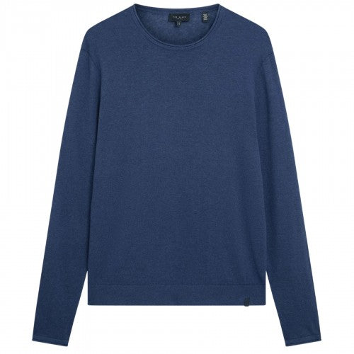 Front - Ted Baker Mens Linen Blend Crew Neck Jumper