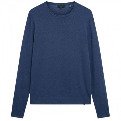 Front - Ted Baker Mens Linen Blend Crew Neck Jumper