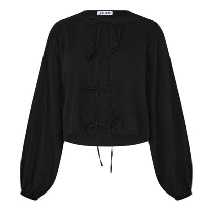 Front - Edited Womens/Ladies Lisanne Tie Detail Top