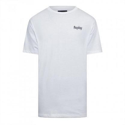 Front - Replay Mens Logo Cotton Regular T-Shirt