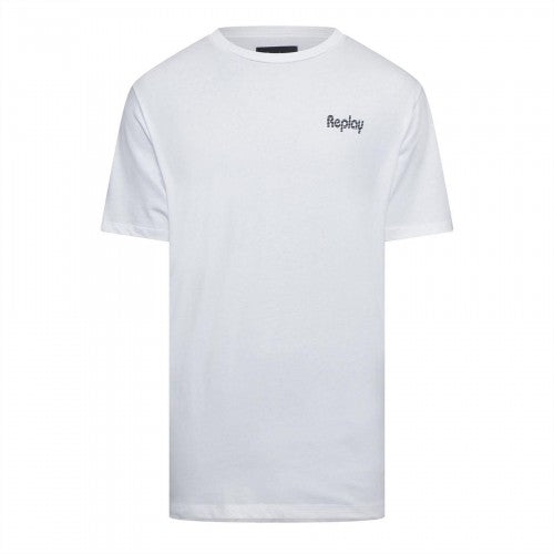 Front - Replay Mens Logo Cotton Regular T-Shirt