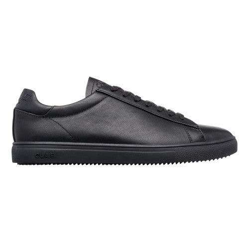 Front - CLAE Mens Bradley Leather Low Cut Flat Trainers