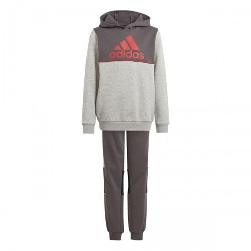 Front - Adidas Childrens/Kids Colour Block Hooded Tracksuit