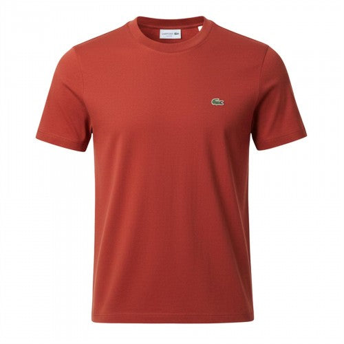 Front - Lacoste Mens Embroidered Logo Midweight T-Shirt