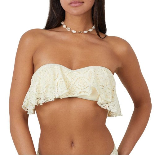 Front - Brave Soul Womens/Ladies Crochet Bandeau Bikini Top