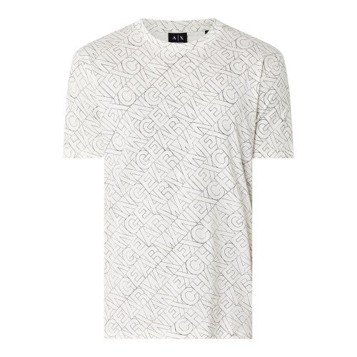 Front - Armani Exchange Mens All-Over Print Logo T-Shirt
