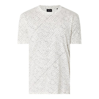 Front - Armani Exchange Mens All-Over Print Logo T-Shirt