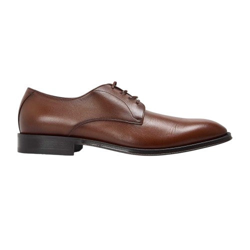Front - Boss Mens Derrek Derb Buplt Leather Derby Shoes