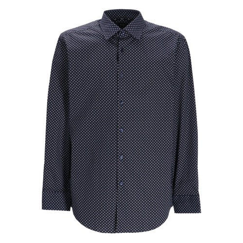 Front - Boss Mens Polka Dot Regular Long-Sleeved Shirt
