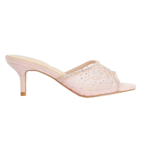 Front - Dune London Womens/Ladies Memories Embellished Stiletto Heel Mules