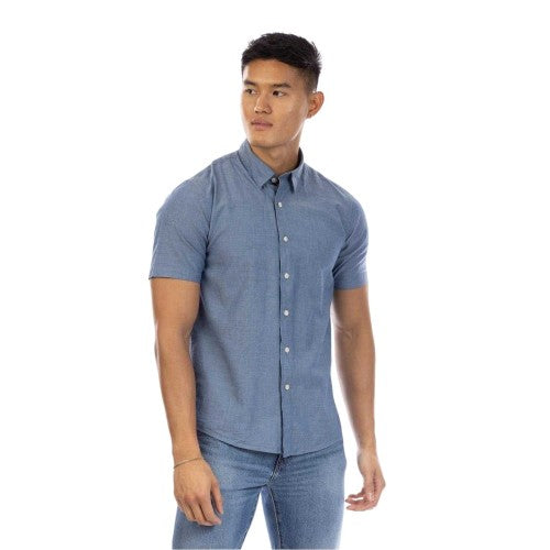 Front - Peter Werth Mens Chambray Shirt