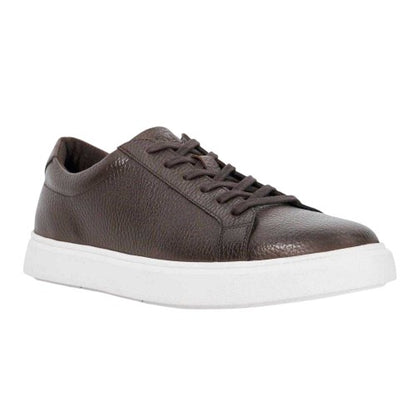 Front - Dune London Mens Tais Leather Flat Trainers