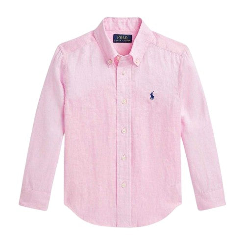 Front - Ralph Lauren Childrens/Kids Linen Long-Sleeved Shirt