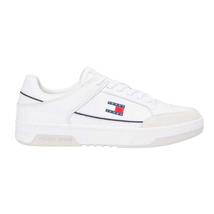 Front - Tommy Jeans Mens Leather Cupsole Trainers