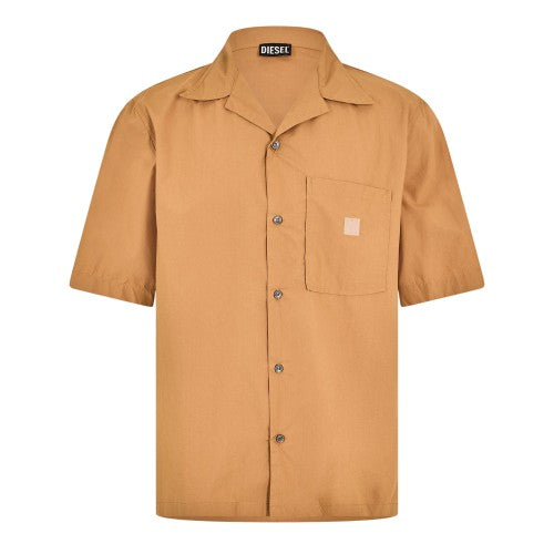 Front - Diesel Mens Cuban Notch Neck Regular Shirt