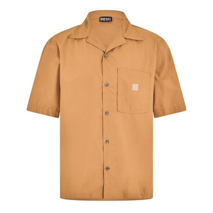 Front - Diesel Mens Cuban Notch Neck Regular Shirt