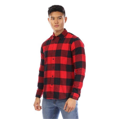 Front - Peter Werth Mens Checked Long-Sleeved Shirt