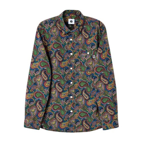 Front - Pretty Green Mens Paisley Long-Sleeved Shirt