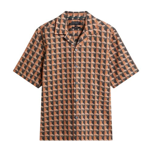 Front - Ted Baker Mens Geometric Short-Sleeved Shirt