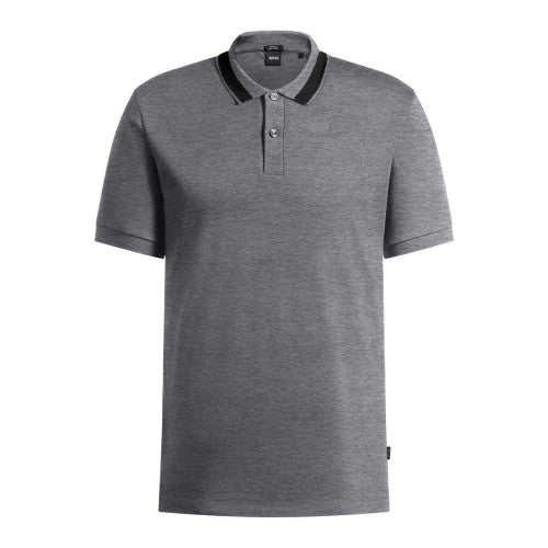 Front - Boss Mens Melange Regular Polo Shirt