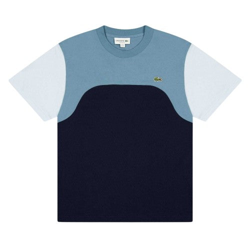 Front - Lacoste Mens Colour Block Jersey T-Shirt