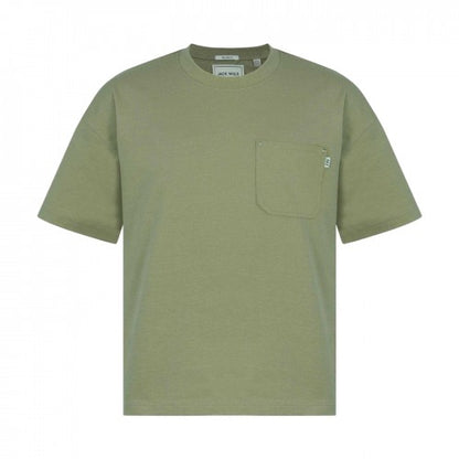 Front - Jack Wills Mens Heavyweight Chest Pocket Oversized T-Shirt