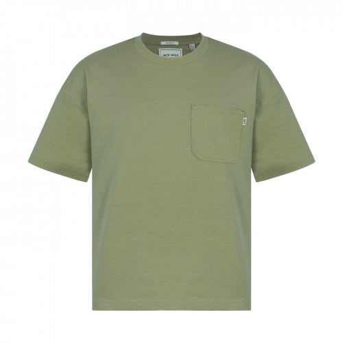 Front - Jack Wills Mens Heavyweight Chest Pocket Oversized T-Shirt