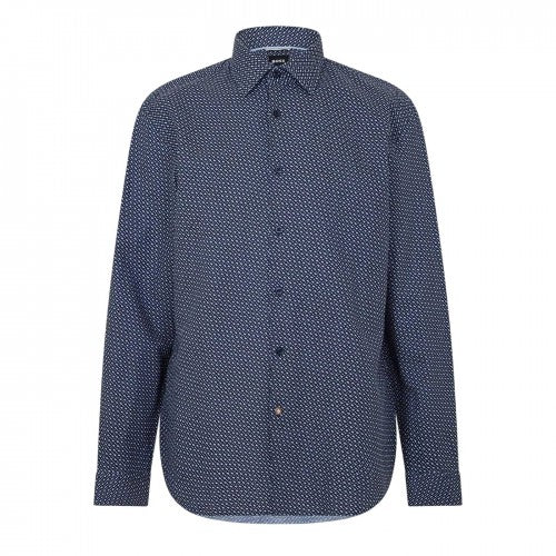 Front - Boss Mens Geometric Pattern Regular Shirt