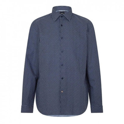 Front - Boss Mens Geometric Pattern Regular Shirt