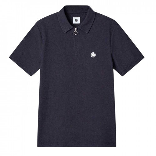 Front - Pretty Green Mens Islington Quarter Zip Regular Polo Shirt