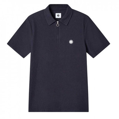 Front - Pretty Green Mens Islington Quarter Zip Regular Polo Shirt
