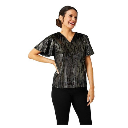 Front - Biba Womens/Ladies Velvet Relaxed Fit Top