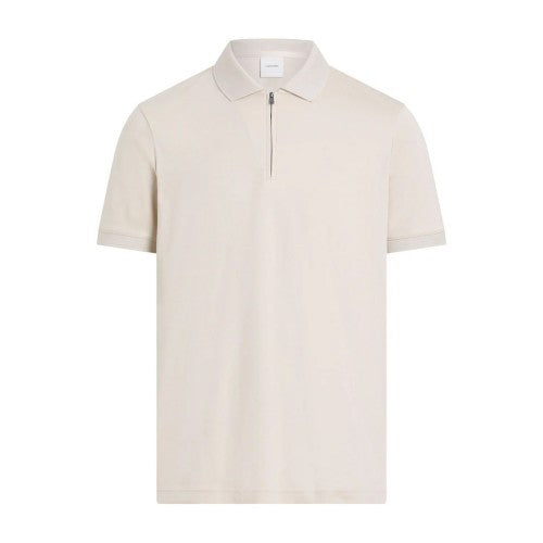 Front - Boss Mens Zip Neck Regular Short-Sleeved Polo Shirt