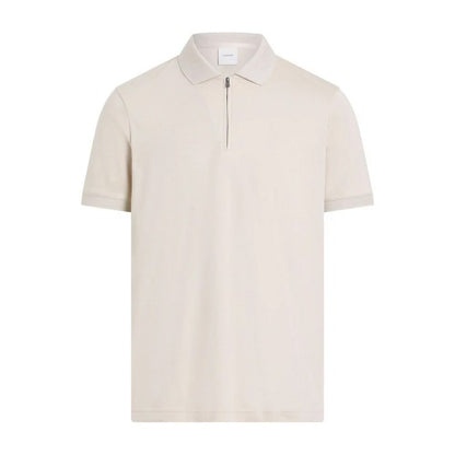 Front - Boss Mens Zip Neck Regular Short-Sleeved Polo Shirt
