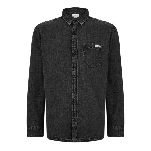Front - Calvin Klein Mens Vail Denim Long-Sleeved Shirt