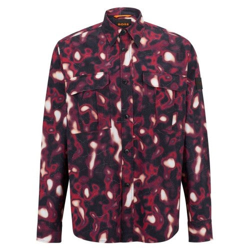 Front - Boss Mens Abstract Long-Sleeved Shirt