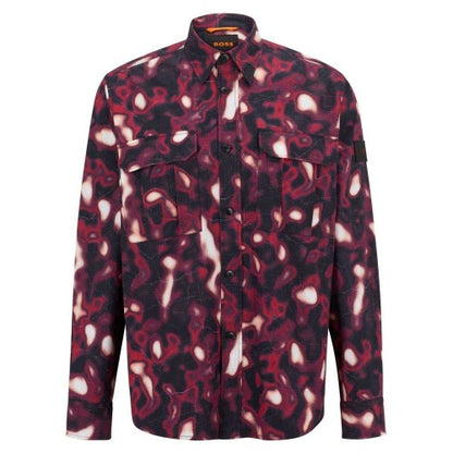 Front - Boss Mens Abstract Long-Sleeved Shirt