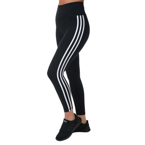 Front - Adidas Womens/Ladies Believe This 2.0 Striped 7/8 Tights