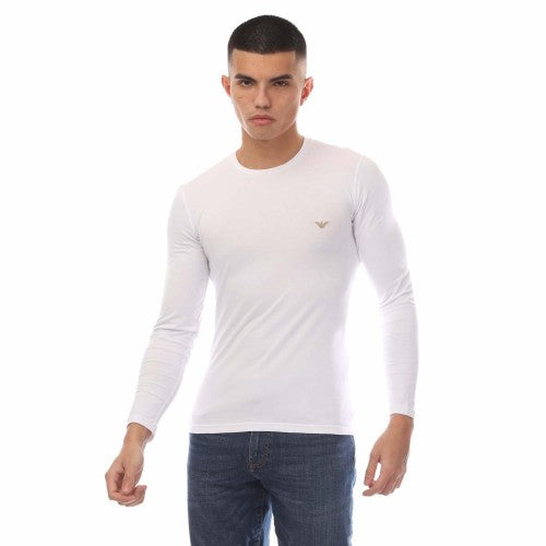 Front - Emporio Armani Mens Slim Long-Sleeved T-Shirt