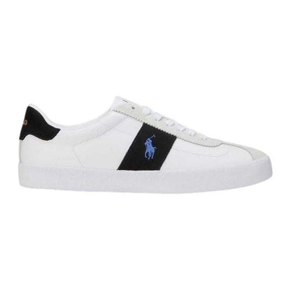Front - Ralph Lauren Mens Court Vulc Leather Trainers