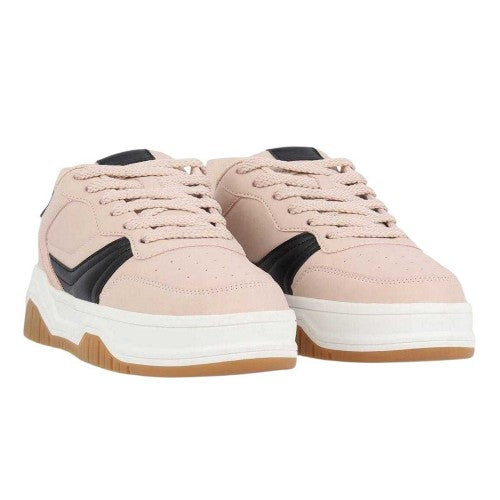 Front - Fabric Childrens/Kids Panelled Court Trainers