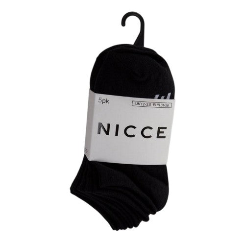 Front - Nicce Childrens/Kids Welles Logo No-Show Socks (Pack of 5)