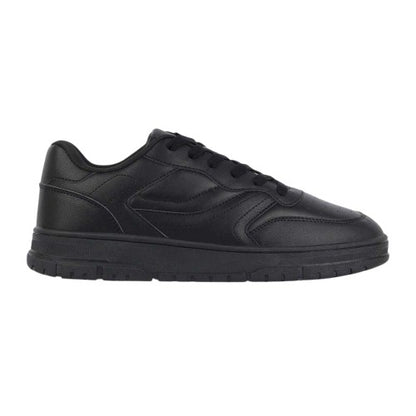 Front - Fabric Mens Lace Up Flat Trainers