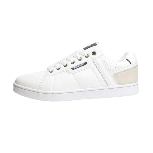 Front - Wrangler Mens Kit Leather Flat Trainers