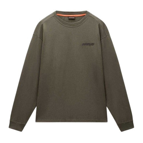 Front - Napapijri Mens Coldirai Drop Shoulder Long-Sleeved T-Shirt