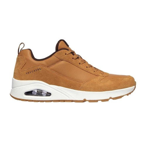 Front - Skechers Mens Uno Stacre Suede Trainers